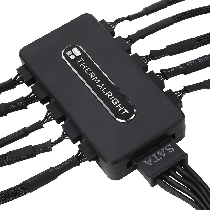 Rozdzielacz hub koncentrator PWM wentylatorami 10-portowy FAN HUB/SATA