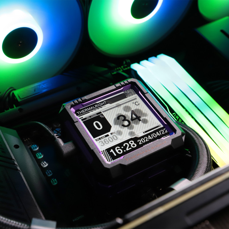 Chłodzenie wodne procesora Thermalright Frozen Warframe Pro 360 Black Argb