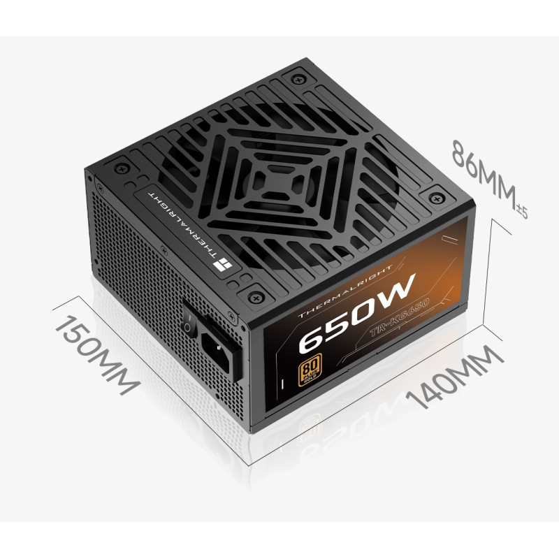 Zasilacz modularny ATX 80 Plus Gold 650W Thermalright TR-KG650