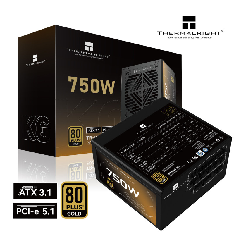 Zasilacz modularny ATX 80 Plus Gold 750W Thermalright TR-KG750
