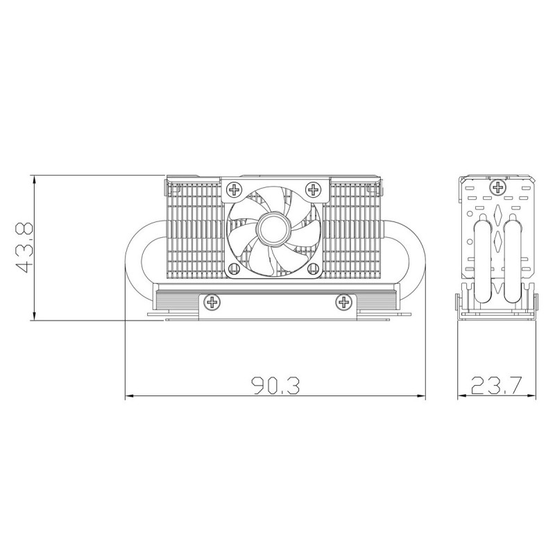 Chłodzenie radiator pamięci dysku SSD TR-M.2 HR-10 PRO 2280 SSD