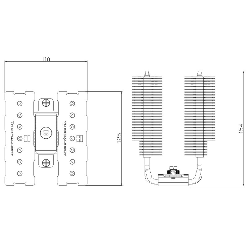 Chłodzenie procesora tower Thermalright Phantom Spirit 120 SE Black