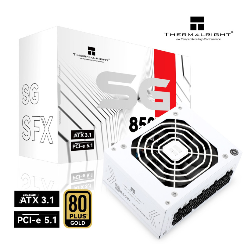 Zasilacz modularny biały SFX 80 Plus Gold 850W Thermalright TR-SGFX 850W
