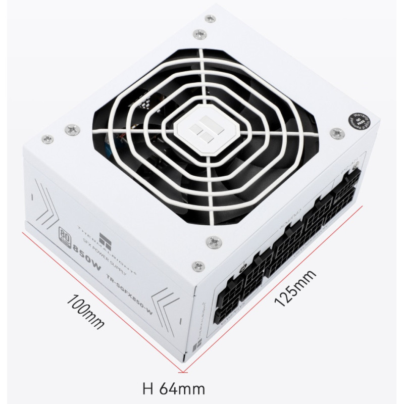 Zasilacz modularny biały SFX 80 Plus Gold 850W Thermalright TR-SGFX 850W