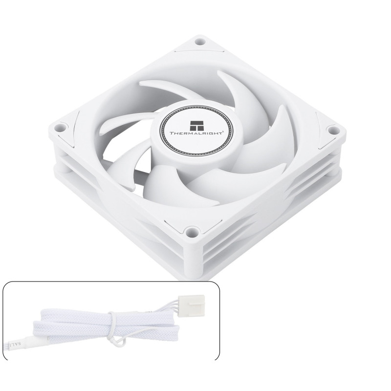 Wentylator biały Thermalright TL-B8W 80x80x25 4 PIN PWM 2200 RPM 24 dBA