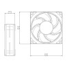 Wentylator biały Thermalright TL-B8W 80x80x25 4 PIN PWM 2200 RPM 24 dBA