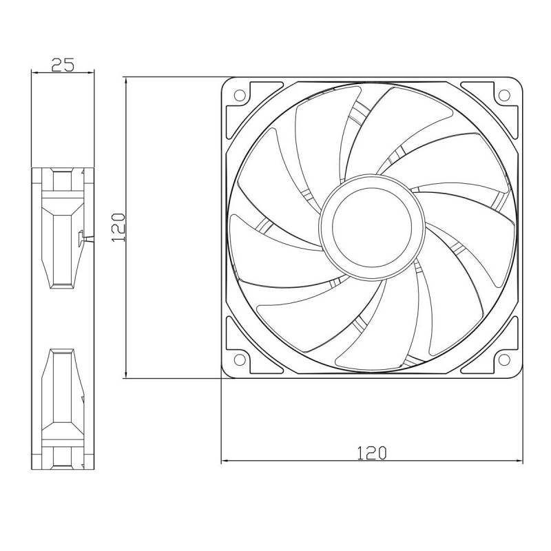 Wentylator PC biały Thermalright TL-C12CW 120x120x25 PWM 1550 RPM 25,6 dBA