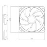 Wentylator biały Thermalright TL-C12CW 120x120x25 PWM 1550 RPM S-FDB BULK