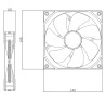 Wentylator Thermalright TL-C14C 140x140x25 4 PIN PWM S-FDB 1500 RPM 26.4dBA