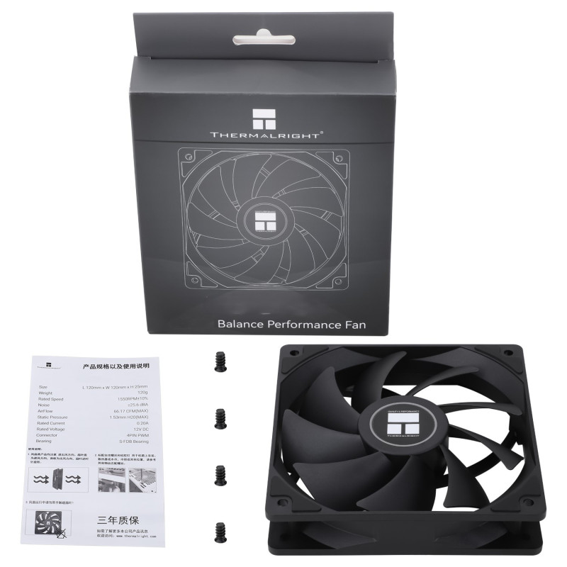 Wentylator Thermalright TL-C14C 140x140x25 4 PIN PWM S-FDB 1500 RPM 26.4dBA
