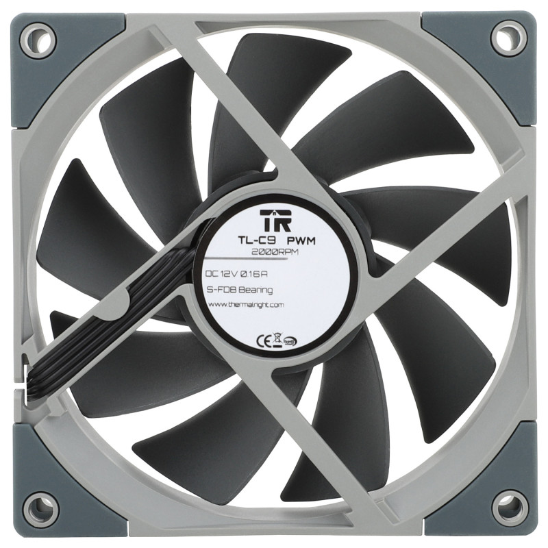 Wentylator Thermalright TL-C9 92x92x25 PWM 2000 RPM 27,3 dBA SFDB szary