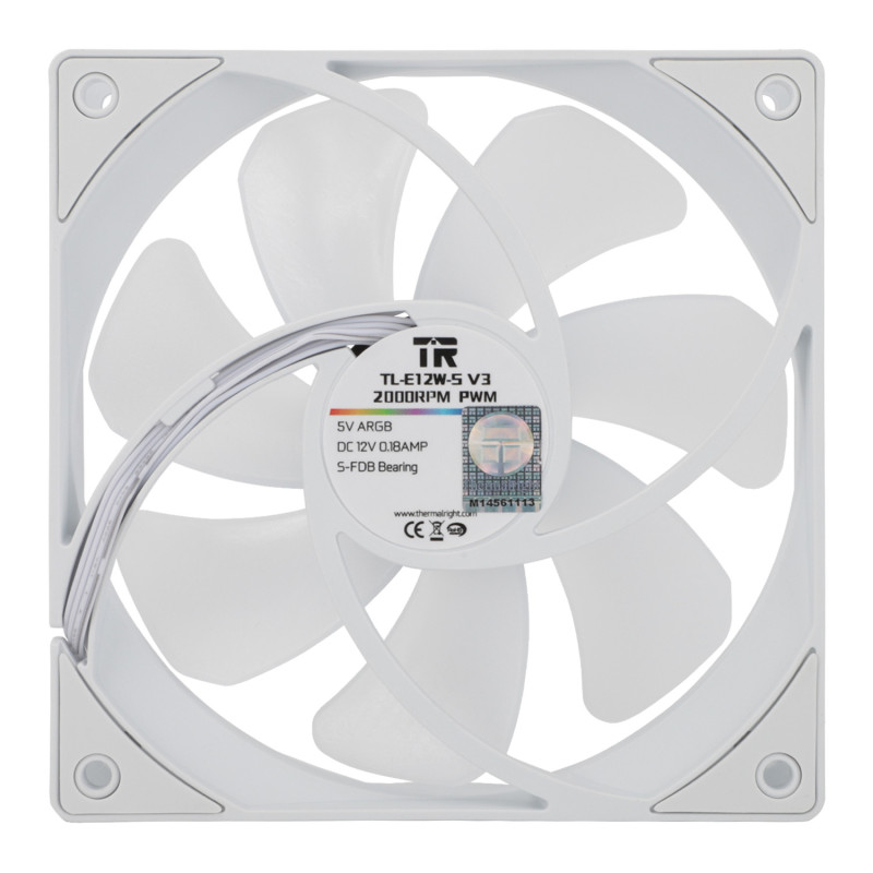 Wentylator Thermalright TL-E12W-S V3 120x120x25 ARGB PWM biały 2000 RPM