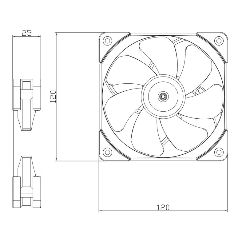 Wentylator Thermalright TL-E12W-S V3 120x120x25 ARGB PWM biały 2000 RPM