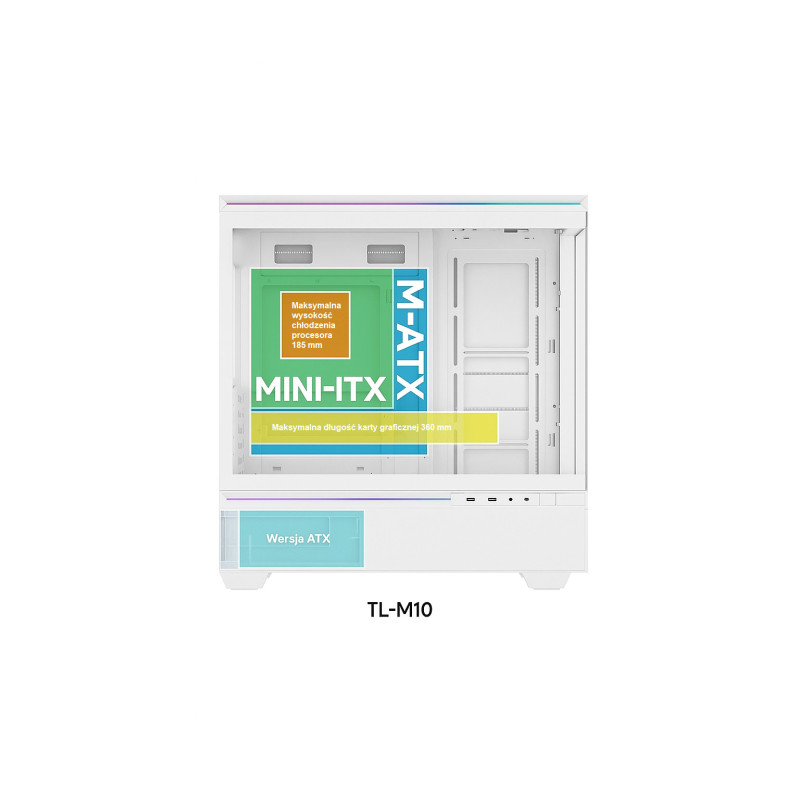 Obudowa komputerowa Thermalright TL-M10W Biała Micro ATX Midi TOWER USB 3.0