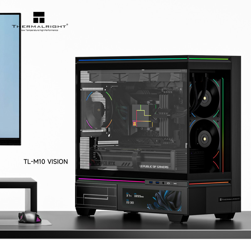 Obudowa Thermalright TL-M10 VISION Czarna Micro ATX Midi TOWER ekran 9.16