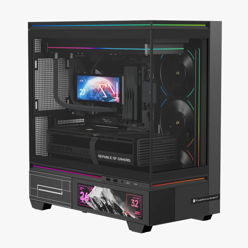 Obudowa Thermalright TL-M10 VISION Czarna Micro ATX Midi TOWER ekran 9.16