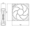 Wentylator mały Thermalright TL-P9-S 92x92x25 ARGB 4 PIN PWM 2200 RPM